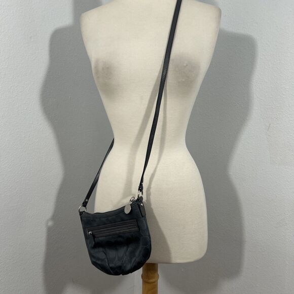 Coach Shoulder Purse‎ Bag Gray Signature Monogram Handbag Bag - Picture 1 of 10